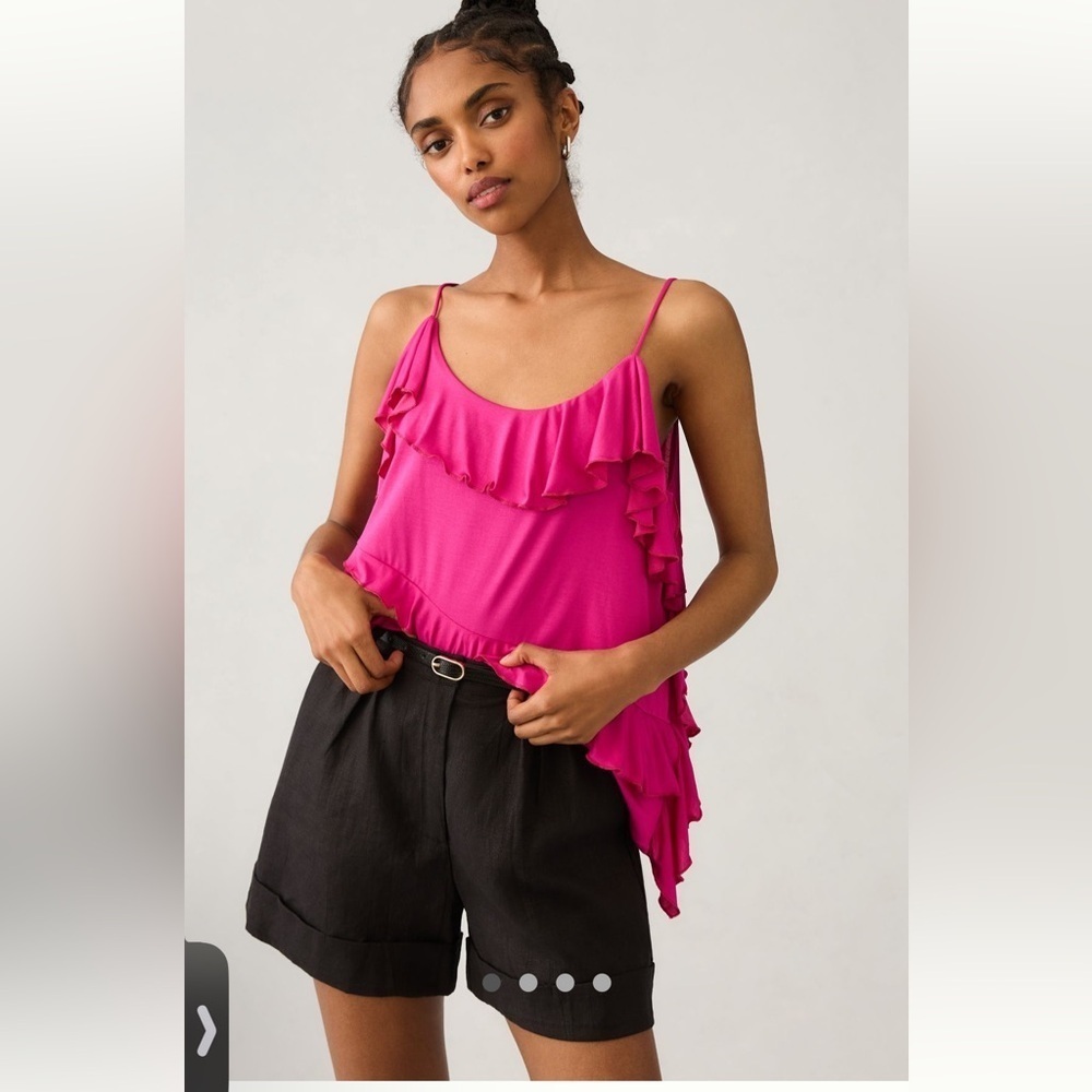 Anthropologie NWT Asymmetrical Ruffle Cami size XS.